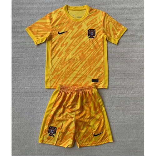 Maglia Calcio Portogallo Portiere Prima Divisa Bambino Europei 2024 Manica Corta (+ pantaloncini)